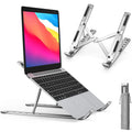 Foldable aluminum laptop stand, adjustable height tabletop laptop stand, laptop stand for desk compatible with macbook air pro