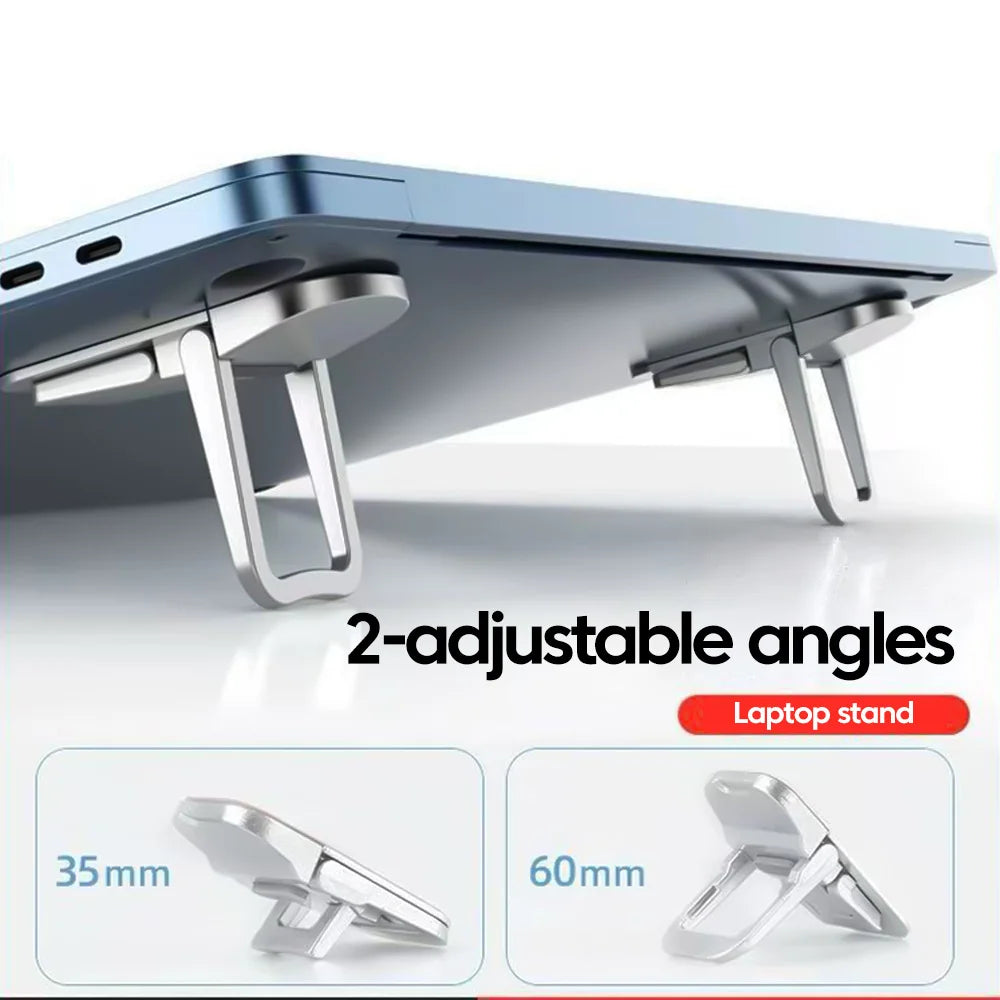 Elough Self-Adhesive Laptop Stands Adjustable Invisible Folding Computer Mount For Macbook Notebook soporte para laptop stand