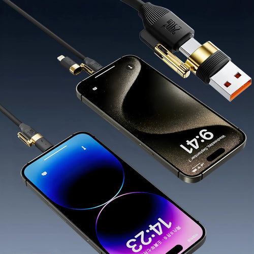 240W 4-in-1 Fast Charging Data Cable Type-C To Type-C Zinc Alloy Cable For iPhone15 Samsung Huawei Xiaomi