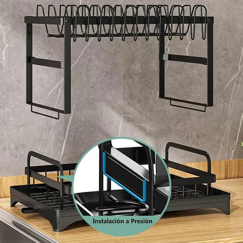 Dish Rack Kitchen Storage Organizer for Bowls Plates Snap On Design