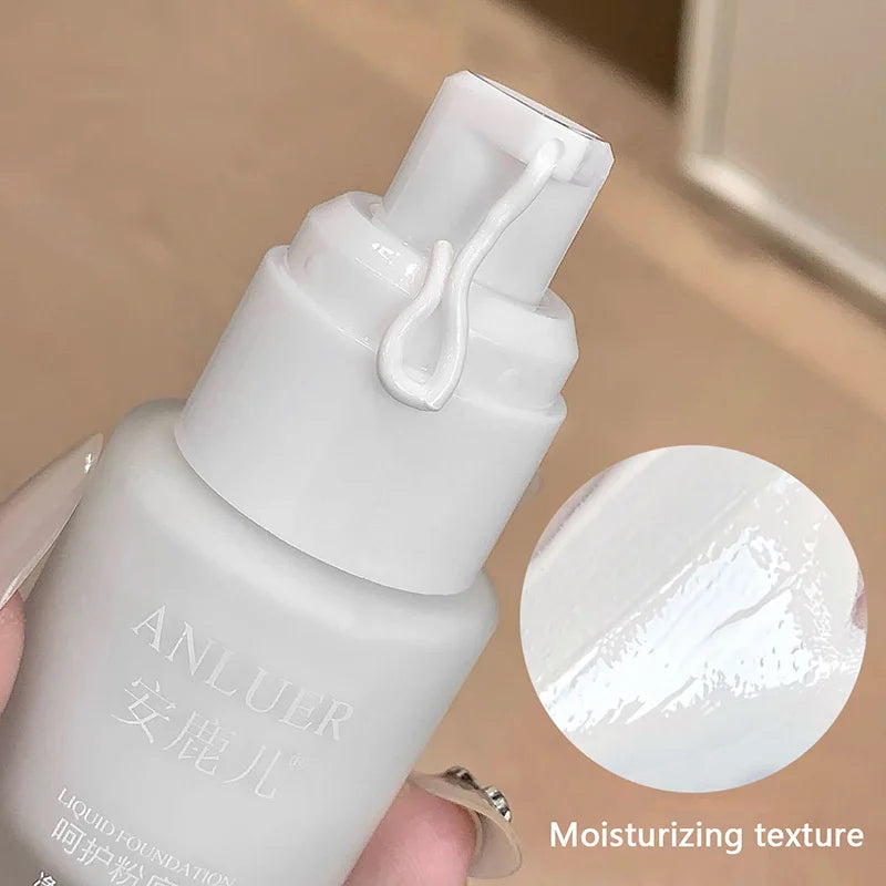 Pure White Liquid Foundation 30ml Matte Full Coverage Long Lasting Waterproof Face Makeup Base Cream For Cosplay Halloween Stage