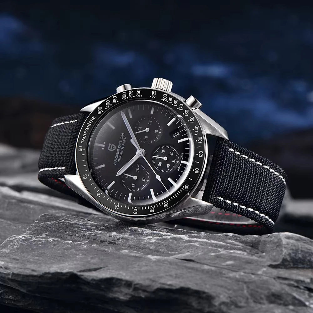 PAGANI DESIGN Moon Mens Watches 2026 Top Brand Luxury Quartz Watch For Men Chronograph Luminous Sapphire Mirror Waterproof Clock