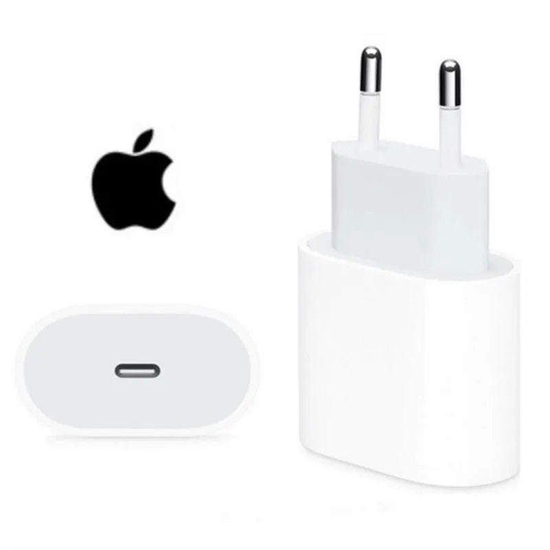 2026 Original 20W USB-C Power Adapter For iphone 17 16 15 mini Pro Max Type C fast charger for Apple Cable for iPhone 14 13 Plus