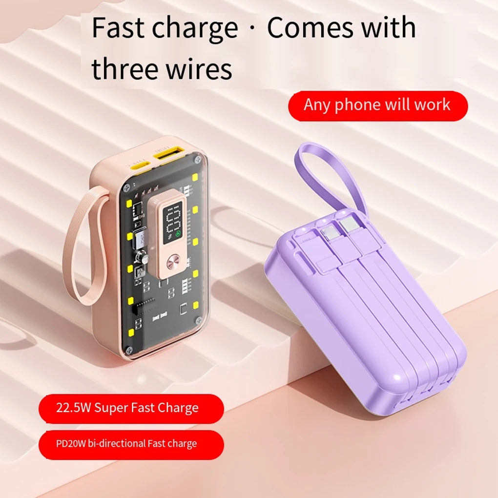 22.5W 10000mAh portable fast charging mobile power box