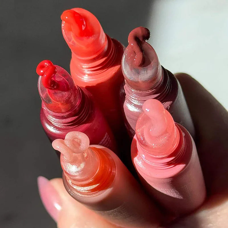 Summer Friday's Vanilla Beige Lip Balm Moisturizing Transparent Lipstick Set Smooth Soft Tube Mirror Lip Gloss Lip Makeupv