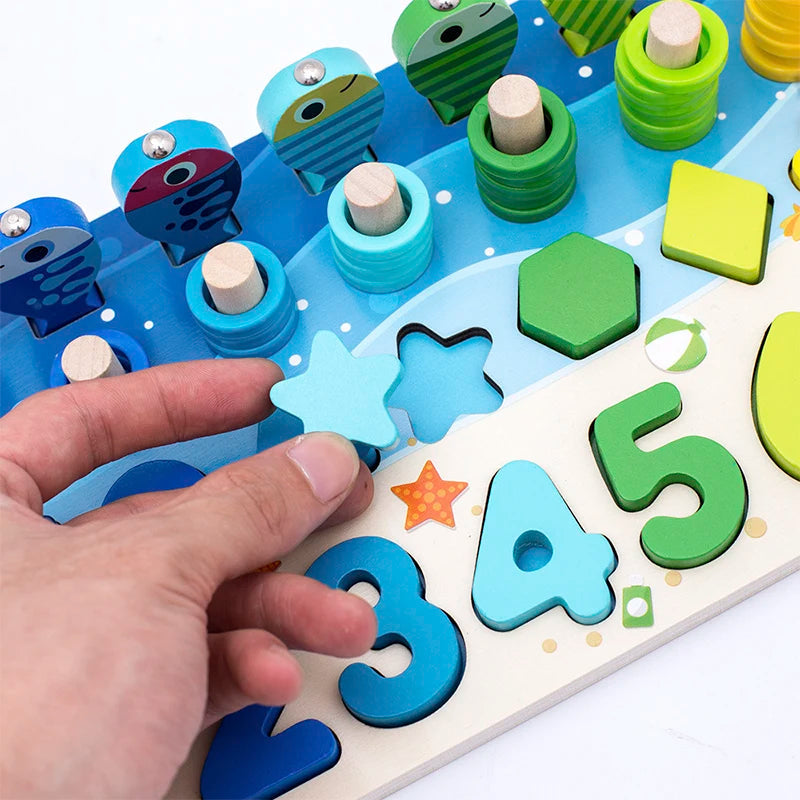 3D Preschool Children Educational Toys Wooden Montessori
