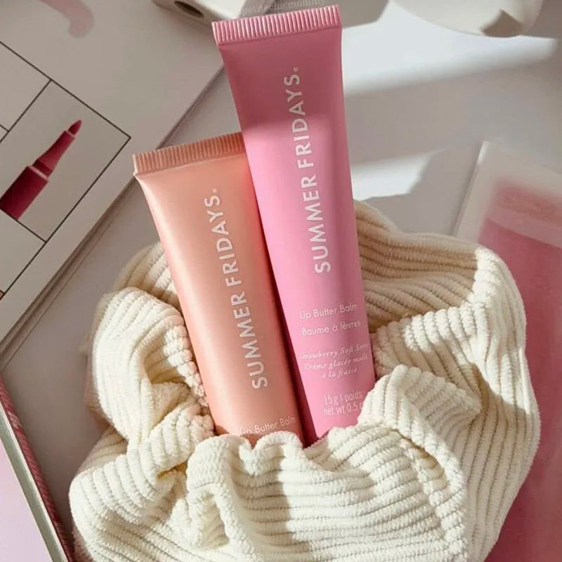 Summer Friday's Vanilla Beige Lip Balm Moisturizing Transparent Lipstick Set Smooth Soft Tube Mirror Lip Gloss Lip Makeupv