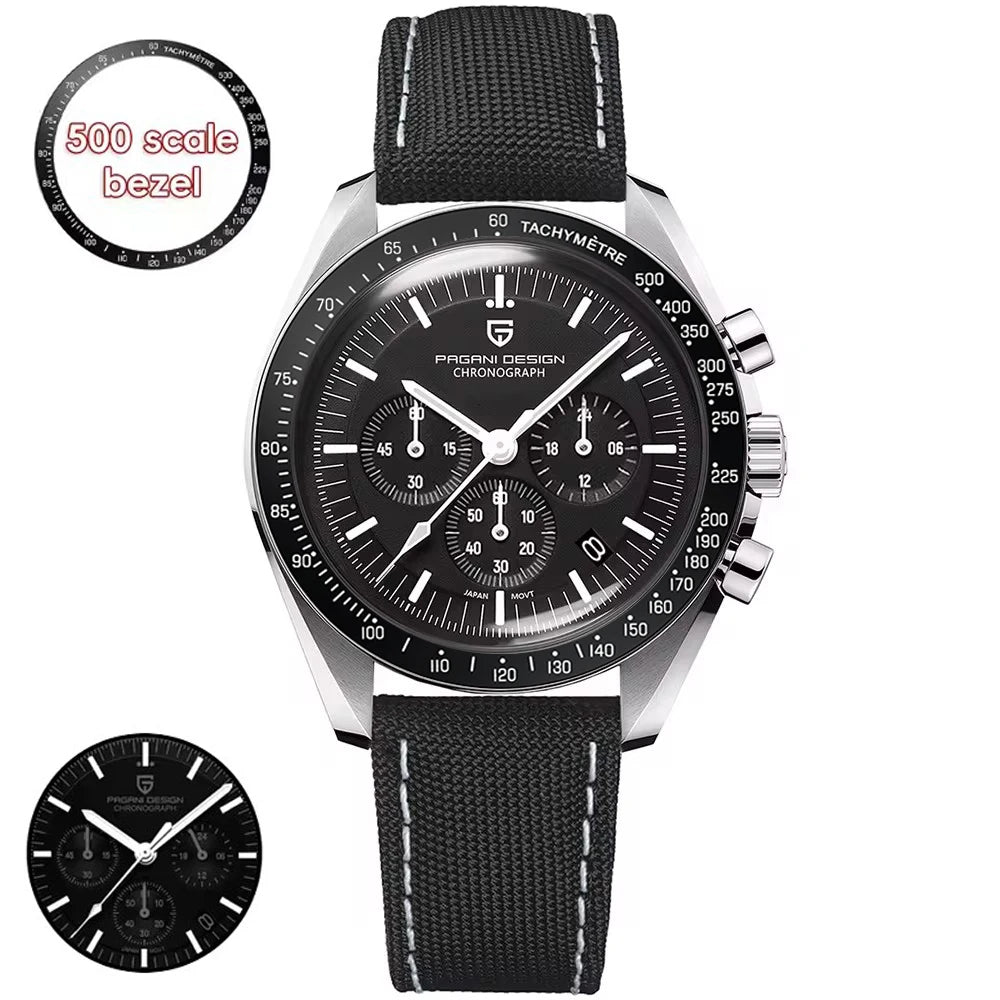 PAGANI DESIGN Moon Mens Watches 2026 Top Brand Luxury Quartz Watch For Men Chronograph Luminous Sapphire Mirror Waterproof Clock