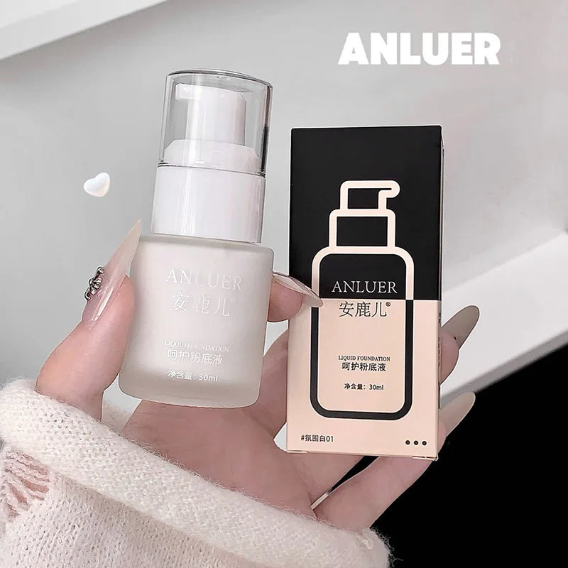 Pure White Liquid Foundation 30ml Matte Full Coverage Long Lasting Waterproof Face Makeup Base Cream For Cosplay Halloween Stage