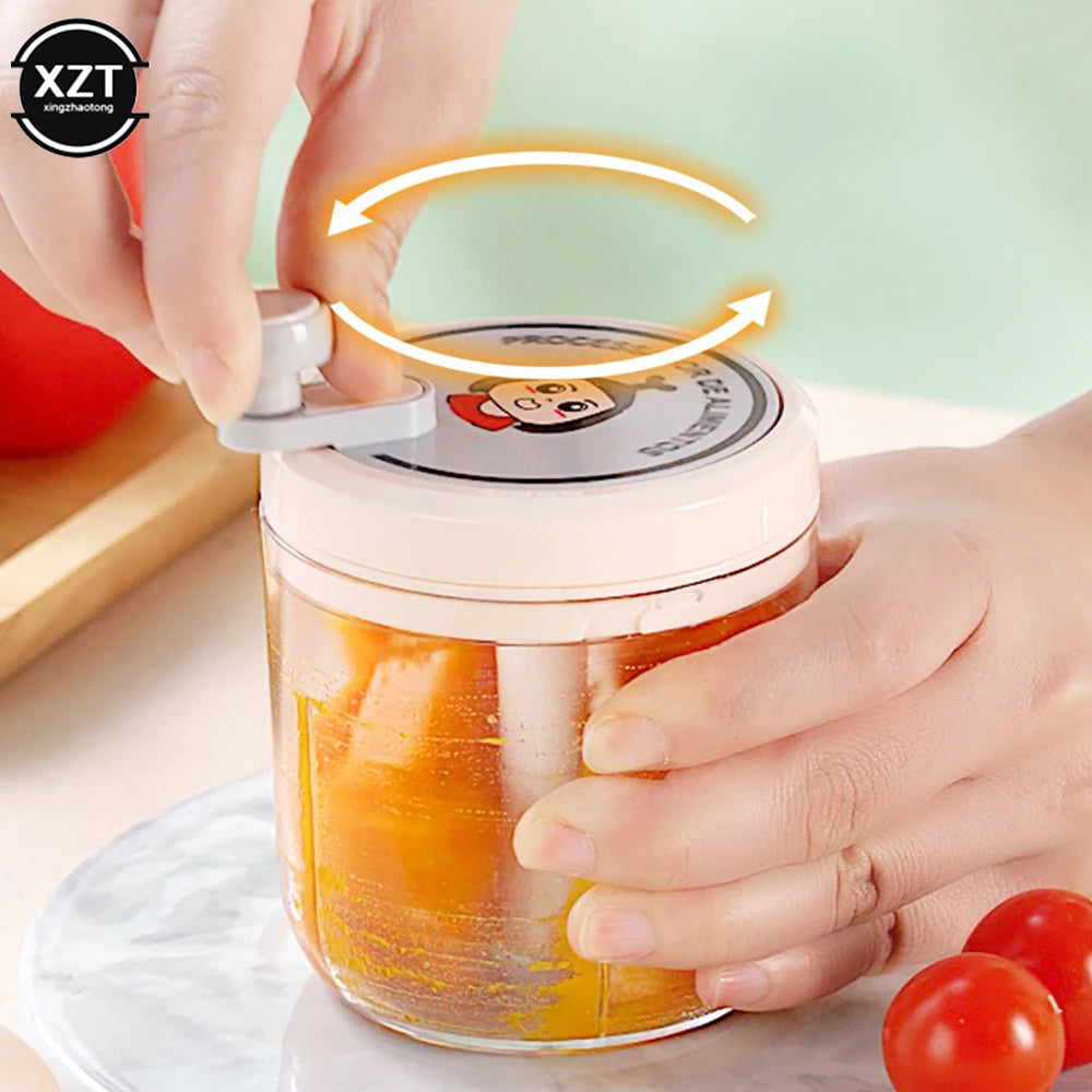 400ML 3/2 Blades Multifunction Manual Garlic Mincer Vegetables Cutter Hand Shake Beating Garlic Chopper Masher Kitchen Gadgets