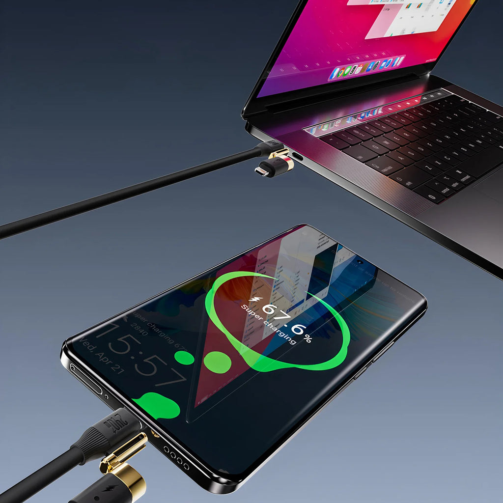 240W 4-in-1 Fast Charging Data Cable Type-C To Type-C Zinc Alloy Cable For iPhone15 Samsung Huawei Xiaomi